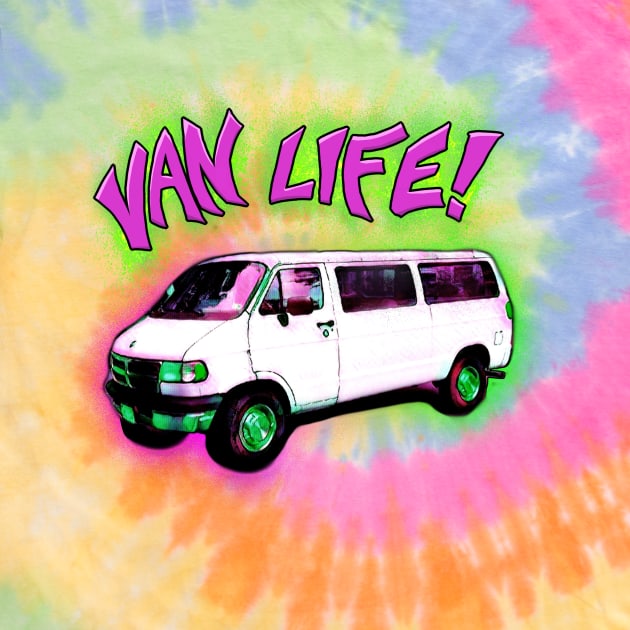 Van life camper van graffiti by Cyber Goblin