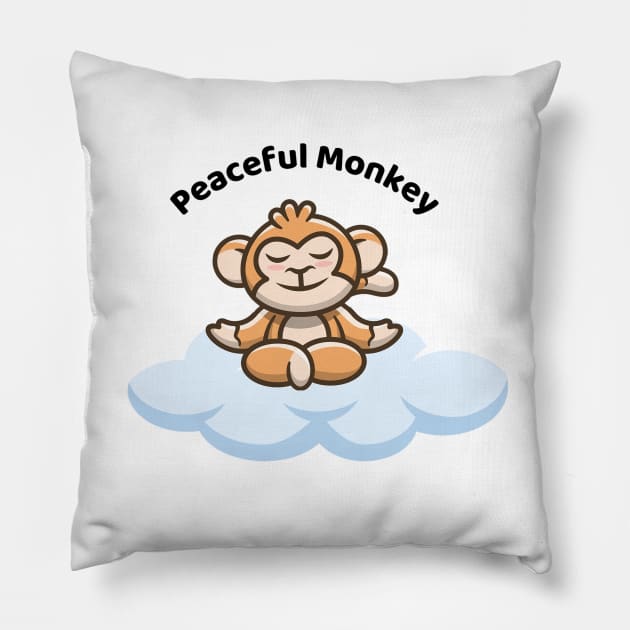 Peaceful Monkey Pillow by JojoCraft