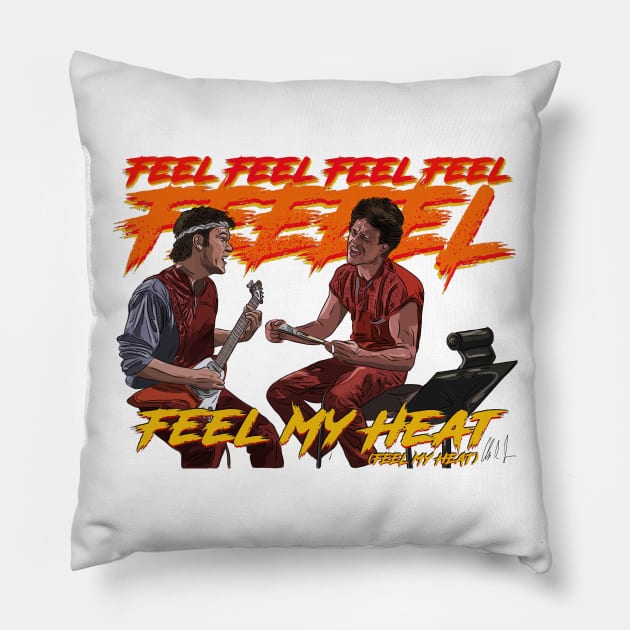 Boogie Nights: Feel My Heat (Feel My Heat) Pillow by 51Deesigns