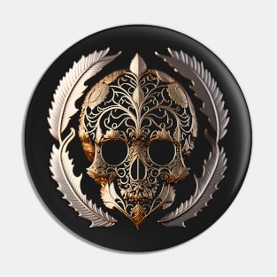 Just a Golden Scull Ornament Pin