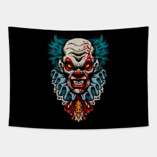 Evil Scary Clown Terror Tapestry