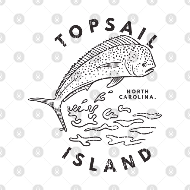 Topsail Island, NC Summertime Vacationing Mahi Mahi Big Head Fish by Contentarama