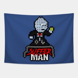 Retro 8-Bit horror gaming by Slasher Man! SUFFER MAN! Tapestry