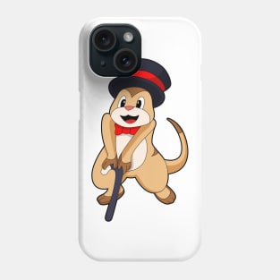 Meerkat as Pensioner with Walking stick Phone Case