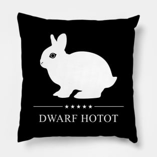 Dwarf Hotot Rabbit White Silhouette Pillow
