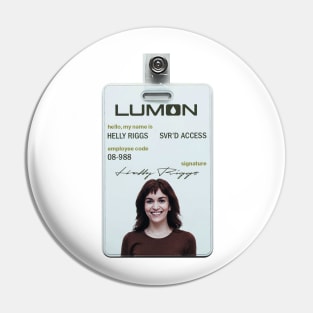 Severance series lumon industries HELLY RIGGS Badge fan works graphic design by ironpalette Pin