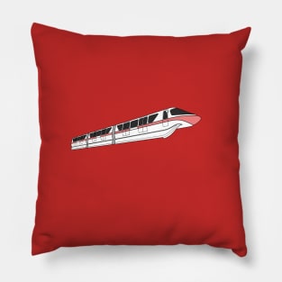 Coral Monorail Line II Pillow