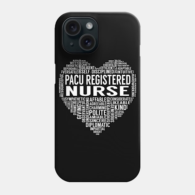 Pacu Registered Nurse Heart Phone Case by LotusTee