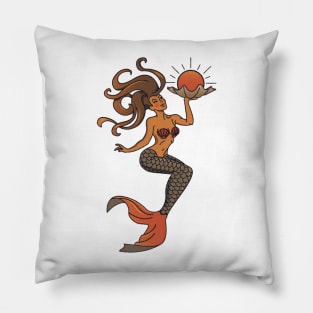 Mermaid Vintage Tattoo Pillow