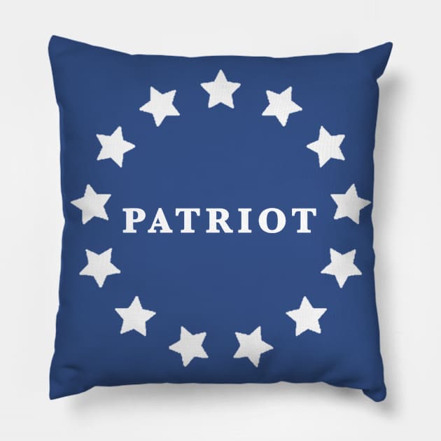 Patriot v. 3 (white font) Pillow by Aeriskate