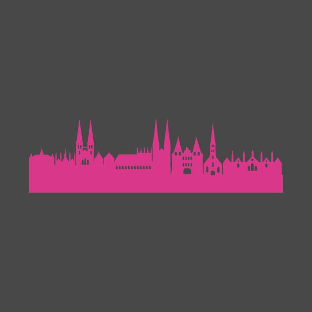 Lübeck skyline pink by 44spaces