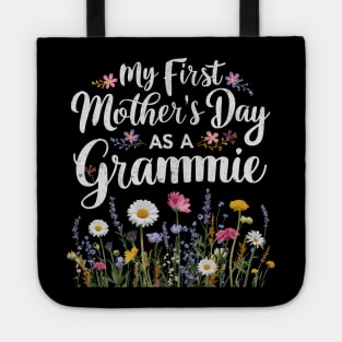 Womens Funny Mothers Day 2024 My first Mother's day as a grammie Tote