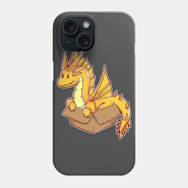 Gold Dragon In A Box Phone Case by MimicGaming