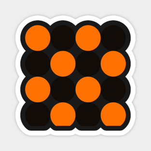 orange and black minimalist design Magnet