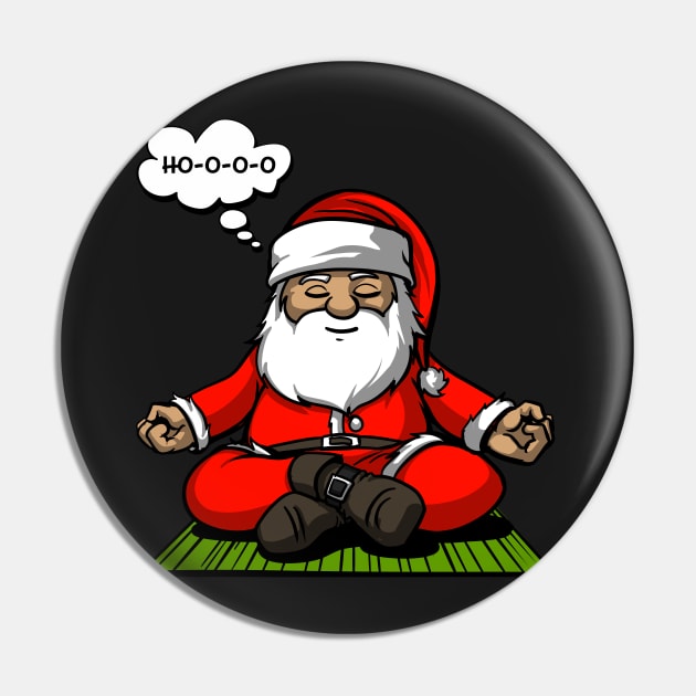 Santa Christmas Meditation Pin by underheaven