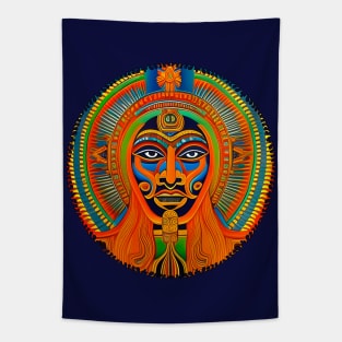 New World Gods (34) - Mesoamerican Inspired Psychedelic Art Tapestry