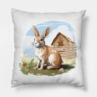 Farm Rabbit Pillow