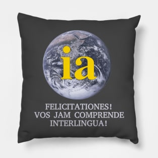 Vos jam comprende Interlingua Pillow