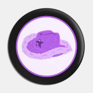 Purple cowgirl hat Pin