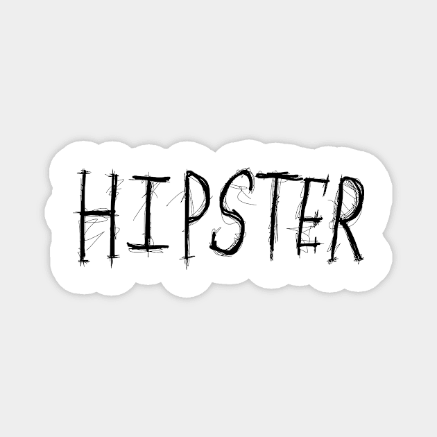 Dark and Gritty HIPSTER text Magnet by MacSquiddles