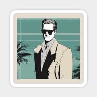 Newman's Palm Style Art Deco Sun Shades Magnet