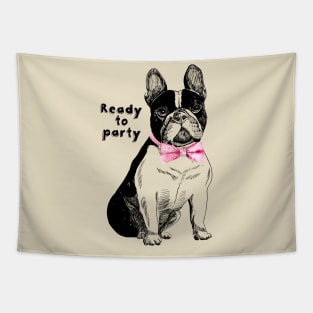 French bulldog in bow tie Tapestry