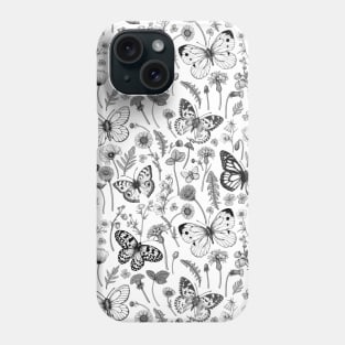 Wild flowers and butterflies 2 Phone Case