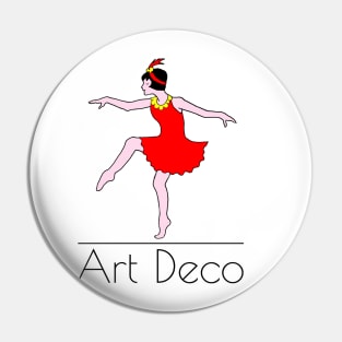 Art Deco Dancing Girl Pin