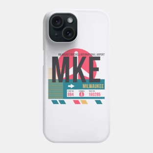 Milwaukee (MKE) Airport // Sunset Baggage Tag Phone Case