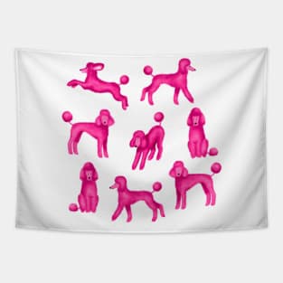 Pink Poodles Tapestry