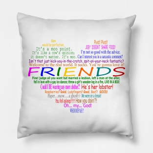 Friends TV Quotes Heart Pillow