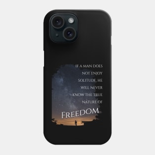 The Freedom of Solitude Under the Stars Phone Case