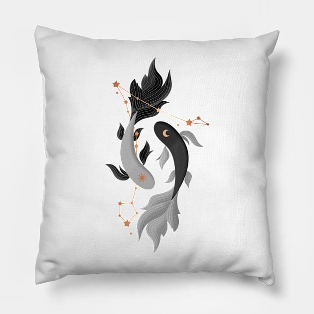 Zodiac - Pisces Pillow by paulineberger