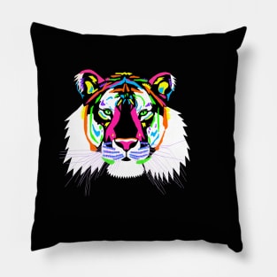 Colourful Tiger Head Pillow