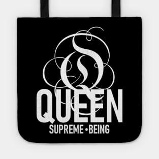 Queen Supreme Being (white) Tote