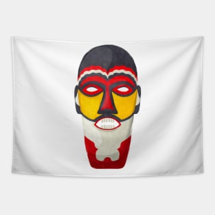 Watercolor tribal mask Tapestry