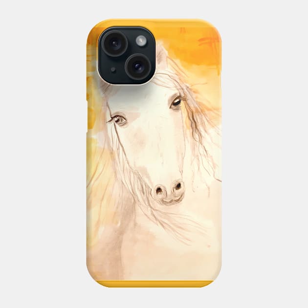 Beautiful White Horse Phone Case by Maltez
