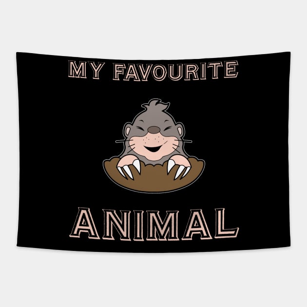 favourite animal mole Tapestry by Imutobi