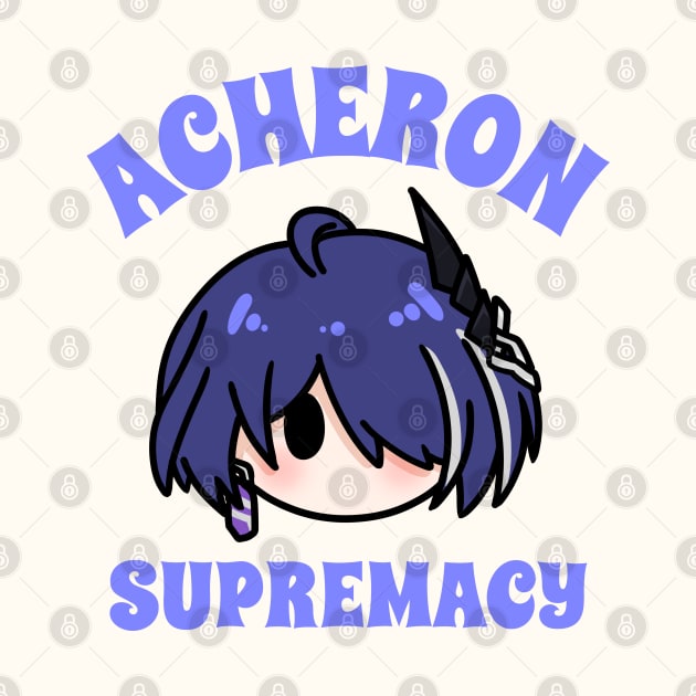 Honkai star rail acheron supremacy chibi typography game | Morcaworks by Oricca