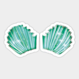 Mermaid Shell Bra | Clam Shell | Seashell | Sticker
