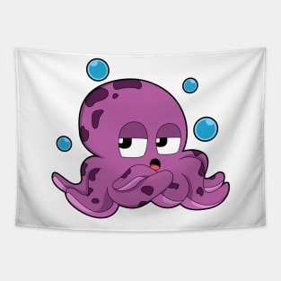 Octopus with Air bubbles Tapestry