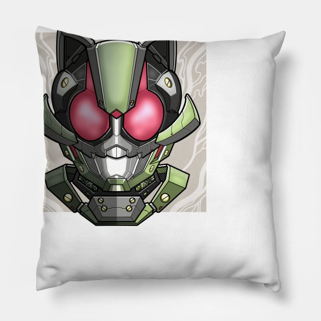 Kamen rider tycoon ninja form Pillow by eleazarion