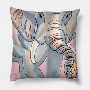 Ice cream eating elephant Pillow