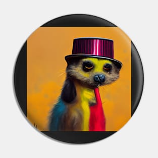 colourful meerkat 03 Pin