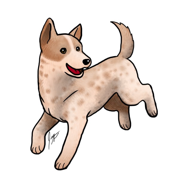 Dog - Australian Cattle Dog - Red Speckle by Jen's Dogs Custom Gifts and Designs