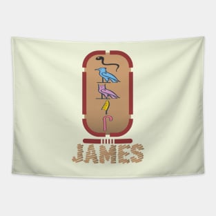 JAMES-American names in hieroglyphic letters-James, name in a Pharaonic Khartouch-Hieroglyphic pharaonic names Tapestry