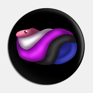 Genderfluid Snake Pin