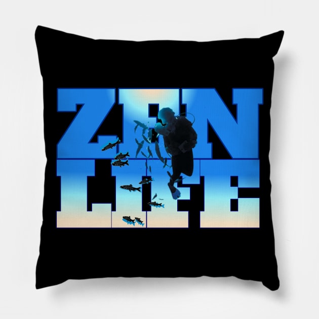 Scuba diving t-shirt designs Pillow by Coreoceanart