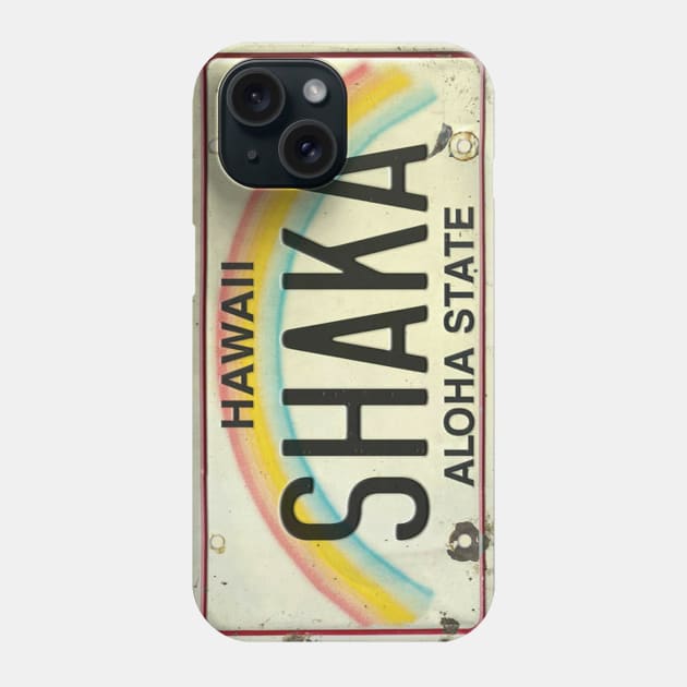 Shaka Vintage Hawaii License Plate Phone Case by HaleiwaNorthShoreSign