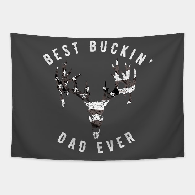 American Best Buckin Dad Ever Retro Vintage Design Tapestry by Bobtees